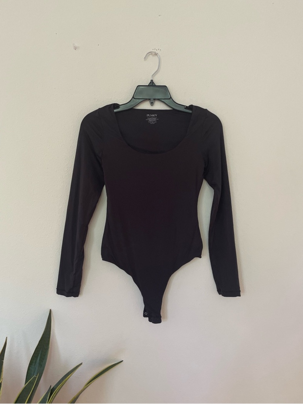 🌷 PUMIEY Long Sleeve Black Bodysuit #72